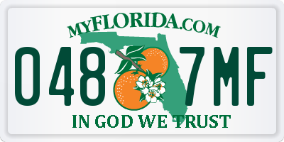 FL license plate 0487MF