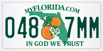 FL license plate 0487MM