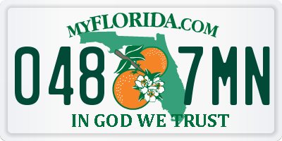 FL license plate 0487MN