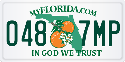 FL license plate 0487MP