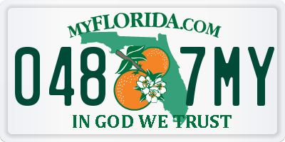 FL license plate 0487MY