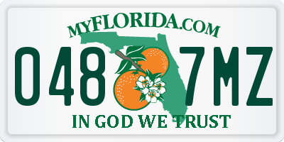 FL license plate 0487MZ
