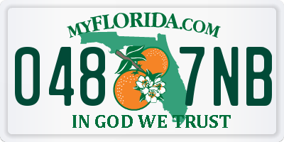 FL license plate 0487NB