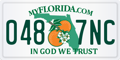 FL license plate 0487NC