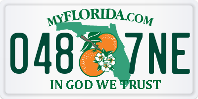 FL license plate 0487NE