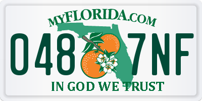 FL license plate 0487NF
