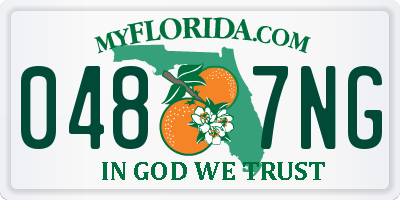 FL license plate 0487NG