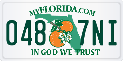 FL license plate 0487NI