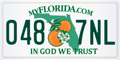 FL license plate 0487NL