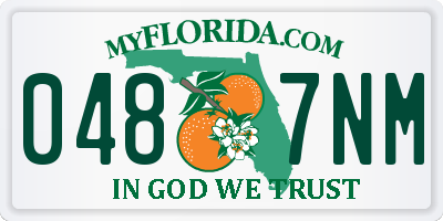 FL license plate 0487NM