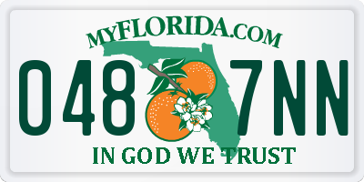 FL license plate 0487NN