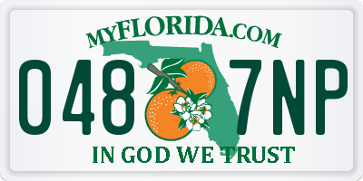 FL license plate 0487NP