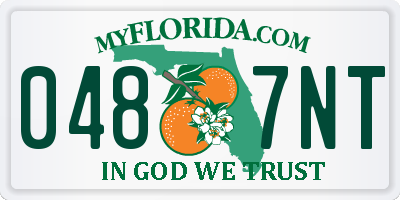 FL license plate 0487NT