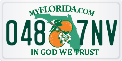 FL license plate 0487NV