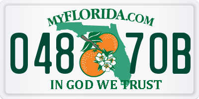 FL license plate 0487OB