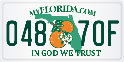 FL license plate 0487OF