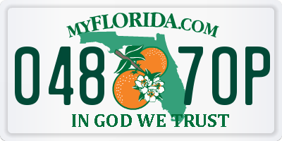 FL license plate 0487OP