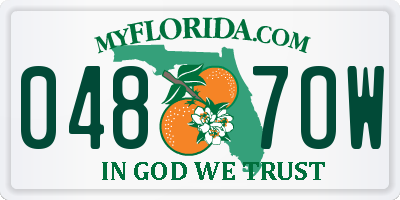 FL license plate 0487OW