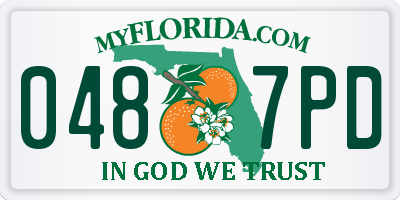 FL license plate 0487PD