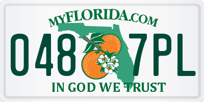 FL license plate 0487PL