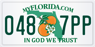 FL license plate 0487PP