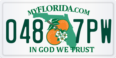 FL license plate 0487PW