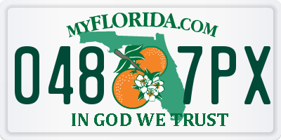 FL license plate 0487PX