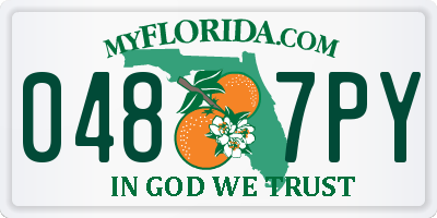 FL license plate 0487PY