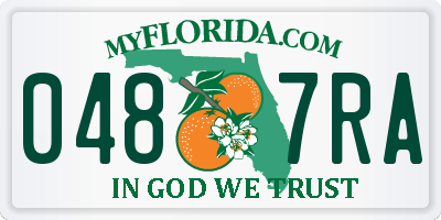 FL license plate 0487RA