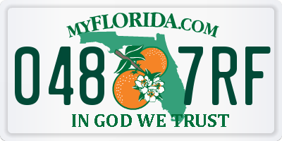 FL license plate 0487RF