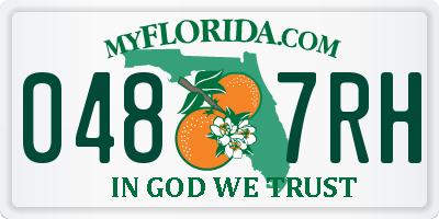 FL license plate 0487RH