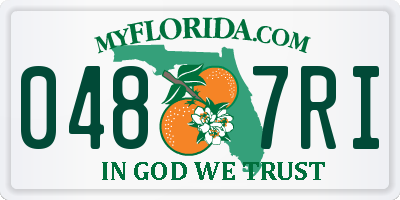 FL license plate 0487RI