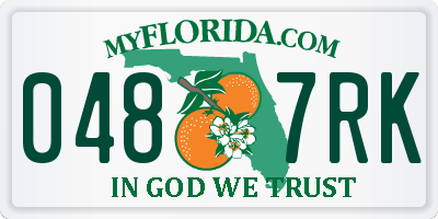 FL license plate 0487RK