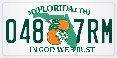 FL license plate 0487RM