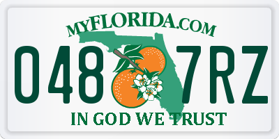 FL license plate 0487RZ