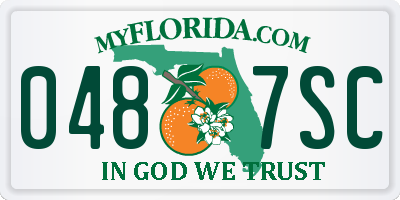 FL license plate 0487SC
