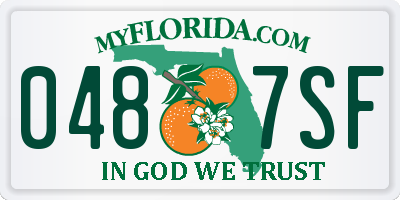 FL license plate 0487SF