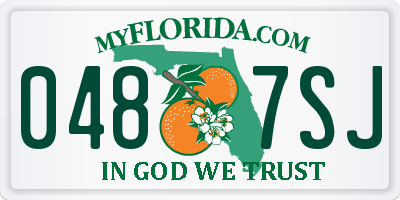 FL license plate 0487SJ