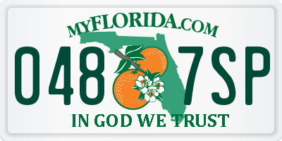 FL license plate 0487SP