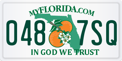 FL license plate 0487SQ