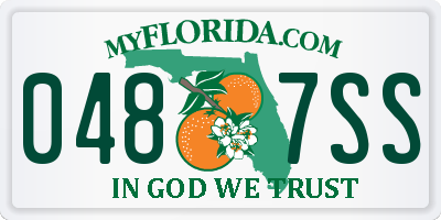 FL license plate 0487SS