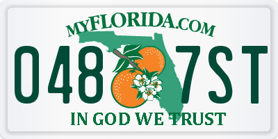 FL license plate 0487ST