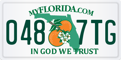 FL license plate 0487TG
