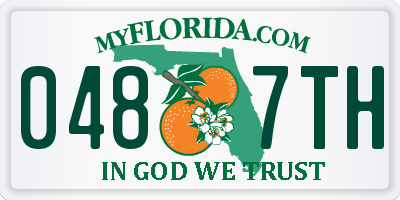 FL license plate 0487TH