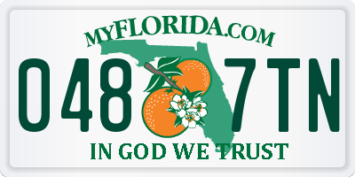 FL license plate 0487TN