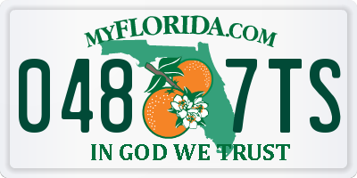 FL license plate 0487TS