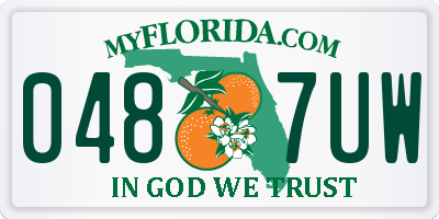 FL license plate 0487UW