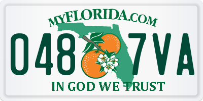 FL license plate 0487VA