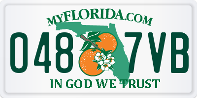 FL license plate 0487VB