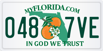 FL license plate 0487VE